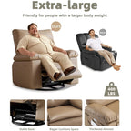 360° Swivel Oversized Recliner Chairs with Heat and Massage - Lazy Recliner Chair