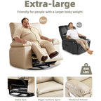 360° Swivel Oversized Recliner Chairs with Heat and Massage - Lazy Recliner Chair