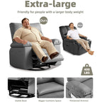 360° Swivel Oversized Recliner Chairs with Heat and Massage - Lazy Recliner Chair