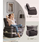 360° Swivel Oversized Recliner Chairs with Heat and Massage - Lazy Recliner Chair