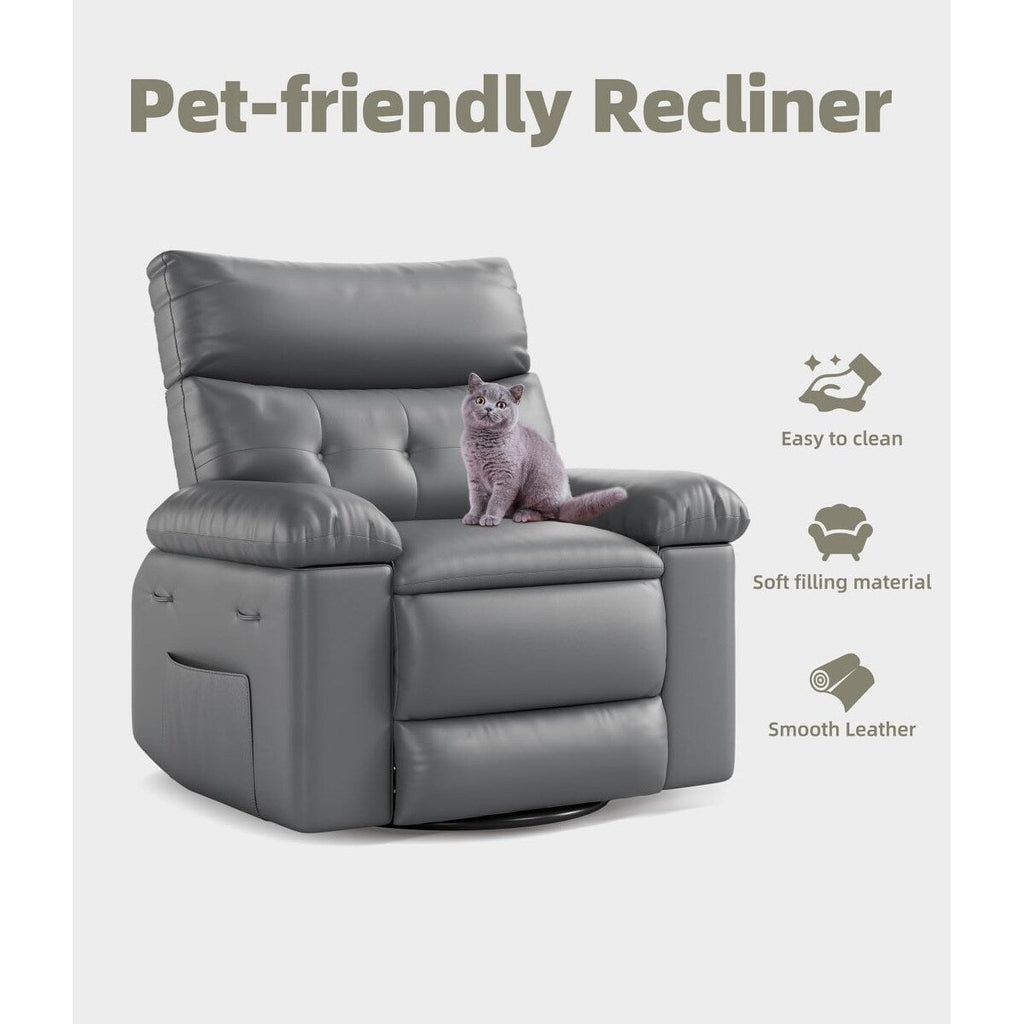 360° Swivel Oversized Recliner Chairs with Heat and Massage - Lazy Recliner Chair