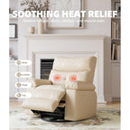 360° Swivel Oversized Recliner Chairs with Heat and Massage - Lazy Recliner Chair