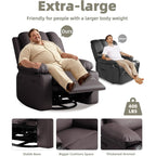 360° Swivel Oversized Recliner Chairs with Heat and Massage