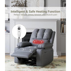 360° Swivel Oversized Recliner Chairs with Heat and Massage