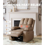 360° Swivel Oversized Recliner Chairs with Heat and Massage