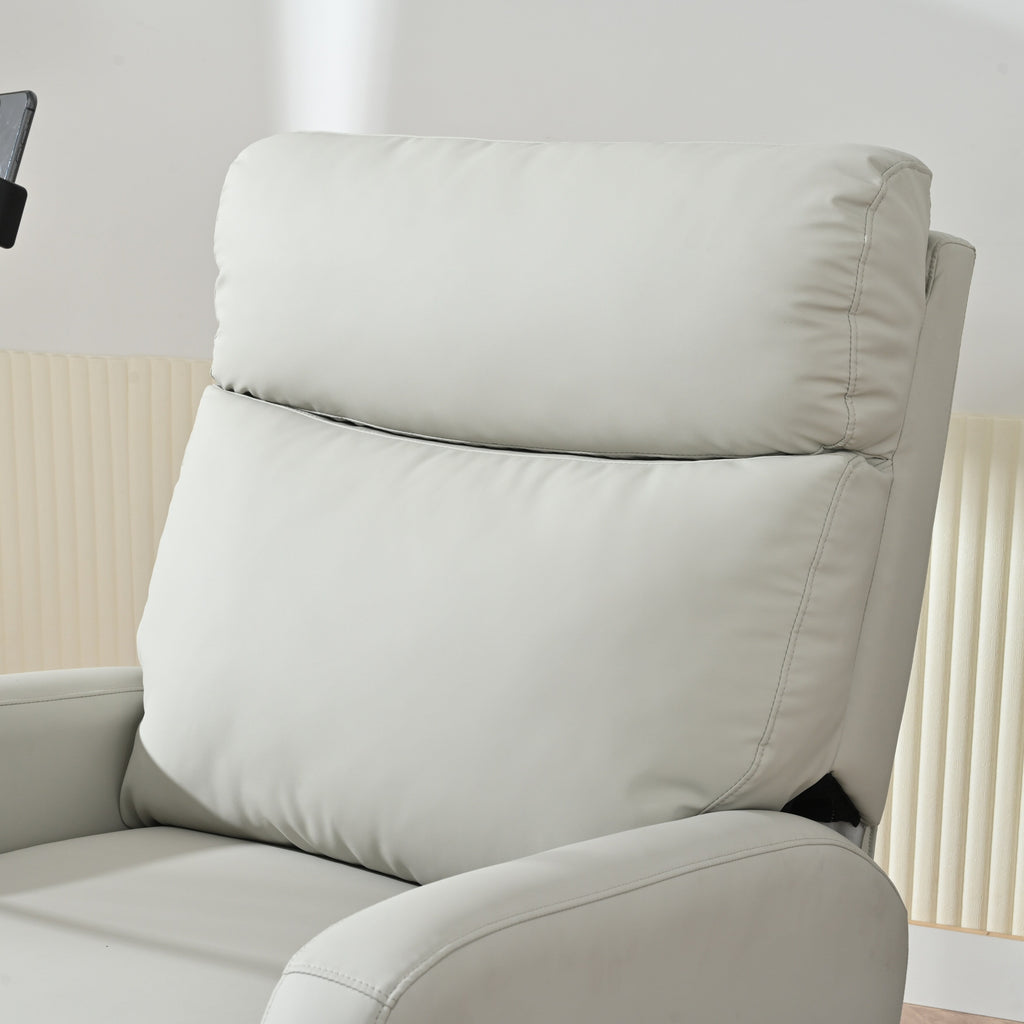 360° Swivel Reclining Glider Chair with Footrest, Phone Holder, and Adjustable Positions for Home Theater & Living Room