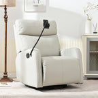 360° Swivel Reclining Glider Chair with Footrest, Phone Holder, and Adjustable Positions for Home Theater & Living Room