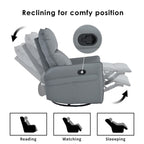 360Â° Swivel Rocker Manual Recliner Chair for Living Room, Bedroom