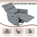 360Â° Swivel Rocker Manual Recliner Chair for Living Room, Bedroom