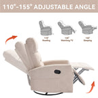 360Â° Swivel Rocker Manual Recliner Chair for Living Room