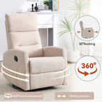 360Â° Swivel Rocker Manual Recliner Chair for Living Room