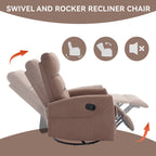 360Â° Swivel Rocker Manual Recliner Chair for Living Room