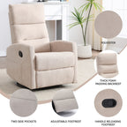 360Â° Swivel Rocker Manual Recliner Chair for Living Room