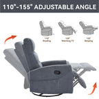 360Â° Swivel Rocker Manual Recliner Chair for Living Room