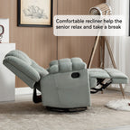 360° Swivel Rocker Recliner Chair - Oversized Comfort, 155° Recline, Tool-Free Assembly