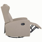 360° Swivel Rocker Recliner Chair with 3-Position Adjustable Back (90°-165°) and 30° Gentle Rocking Motion