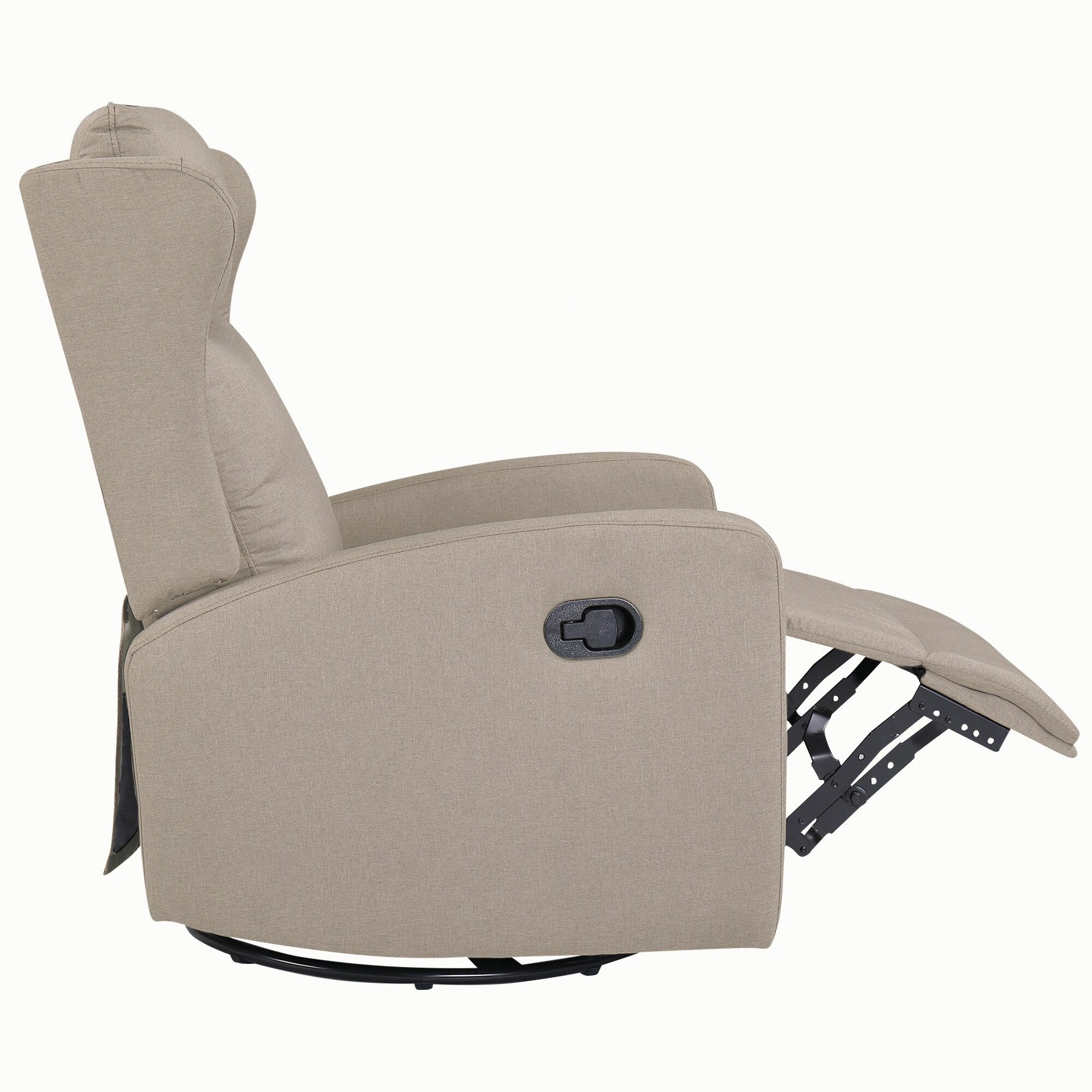 360° Swivel Rocker Recliner Chair with 3-Position Adjustable Back (90°-165°) and 30° Gentle Rocking Motion