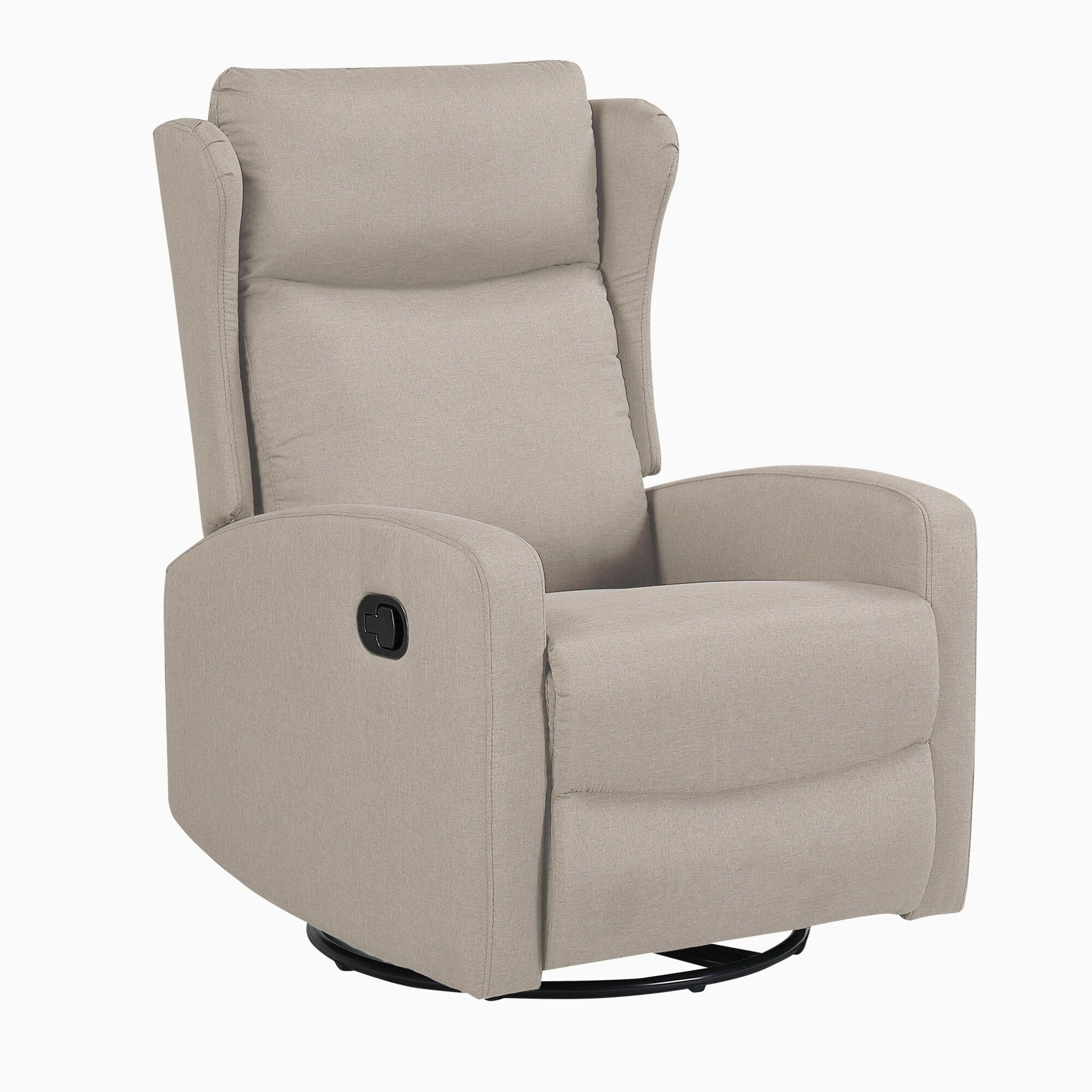 360° Swivel Rocker Recliner Chair with 3-Position Adjustable Back (90°-165°) and 30° Gentle Rocking Motion