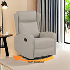 360° Swivel Rocker Recliner Chair with 3?Position Back & Rocking