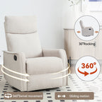 360Â° Swivel Rocker Recliner Chair with Massage and Lumbar Heating