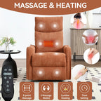 360Â° Swivel Rocker Recliner Chair with Massage and Lumbar Heating