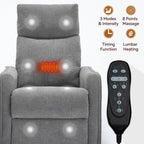 360Â° Swivel Rocker Recliner Chair with Massage and Lumbar Heating