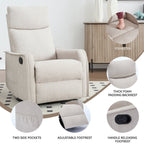 360Â° Swivel Rocker Recliner Chair with Massage and Lumbar Heating