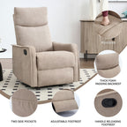 360Â° Swivel Rocker Recliner Chair with Massage and Lumbar Heating