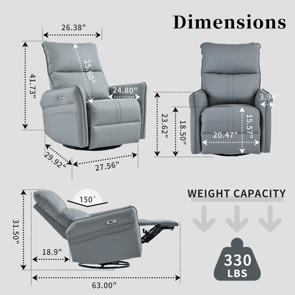 360° Swivel Rocker Recliner Chair