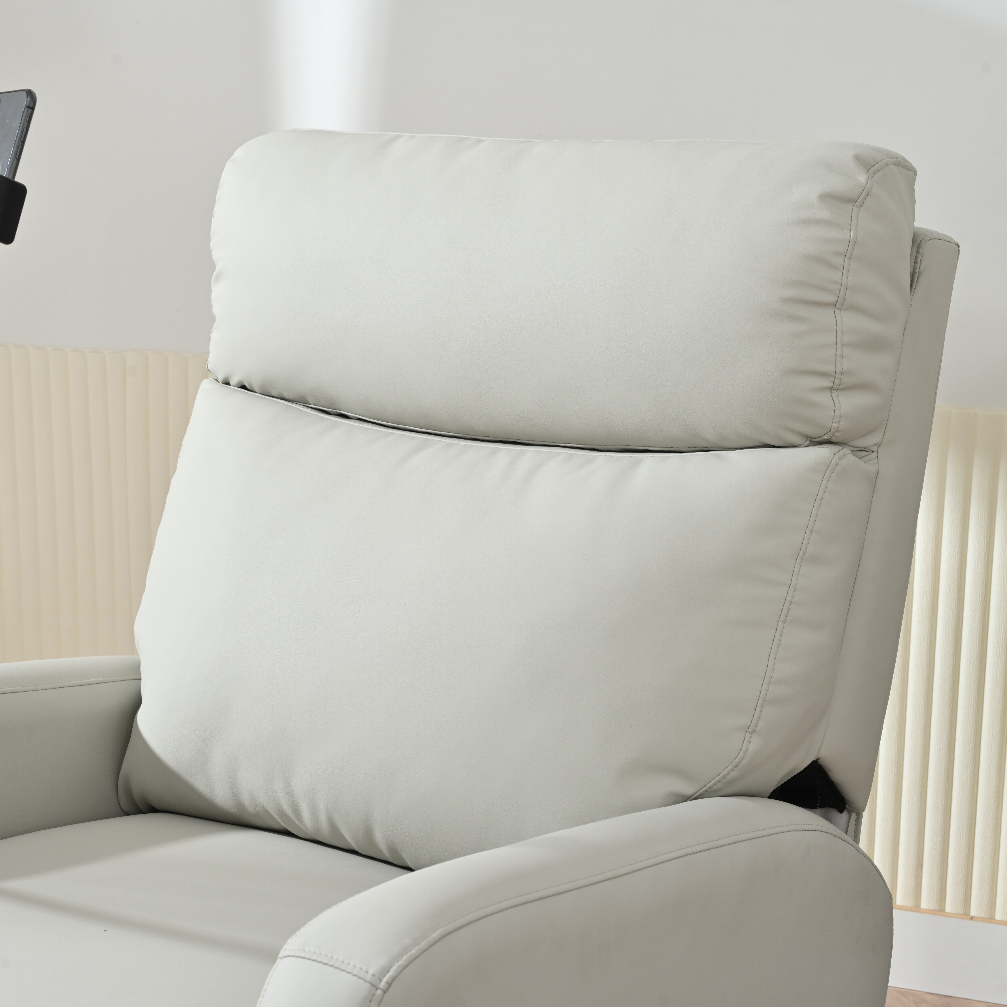 360Â° Swivel Rocking Recliner Chair with Phone Holder, Footrest, Adjustable Position for Living Room & Home Theater