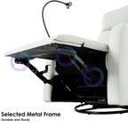 360Â° Swivel Rocking Recliner Chair with Phone Holder, Footrest, Adjustable Position for Living Room & Home Theater