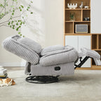 360° Swivel Rocking Single Sofa,Recliner Sofa, Manual Glider Rocking Armless Chair,Living Room Office