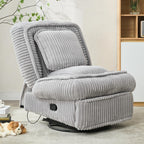 360° Swivel Rocking Single Sofa,Recliner Sofa, Manual Glider Rocking Armless Chair,Living Room Office