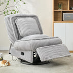 360° Swivel Rocking Single Sofa,Recliner Sofa, Manual Glider Rocking Armless Chair,Living Room Office
