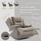 360° Swivel and Rocking Home Theater Recliner