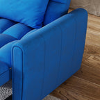 38.2-inch foldable large-size sofa bed, modern velvet single sofa, sofa bed with adjustable backrest