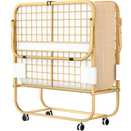 38'' Folding Bed with Mattress, Portable Foldable Bed with Storage Cover
