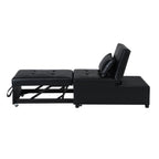 39.8 Single Folding Ottoman Sofa Bed with Adjustable Back and Pillows for Living Room