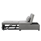 39.8 Single Folding Ottoman Sofa Bed with Adjustable Back and Pillows for Living Room