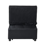 39.8 Single Folding Ottoman Sofa Bed with Adjustable Back and Pillows for Living Room