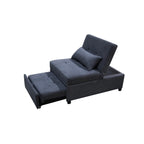 39.8 Single Folding Ottoman Sofa Bed with Adjustable Back and Pillows for Living Room