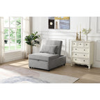 39.8 Single Folding Ottoman Sofa Bed with Adjustable Back and Pillows for Living Room