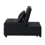 39.8 Single Folding Ottoman Sofa Bed with Adjustable Back and Pillows for Living Room
