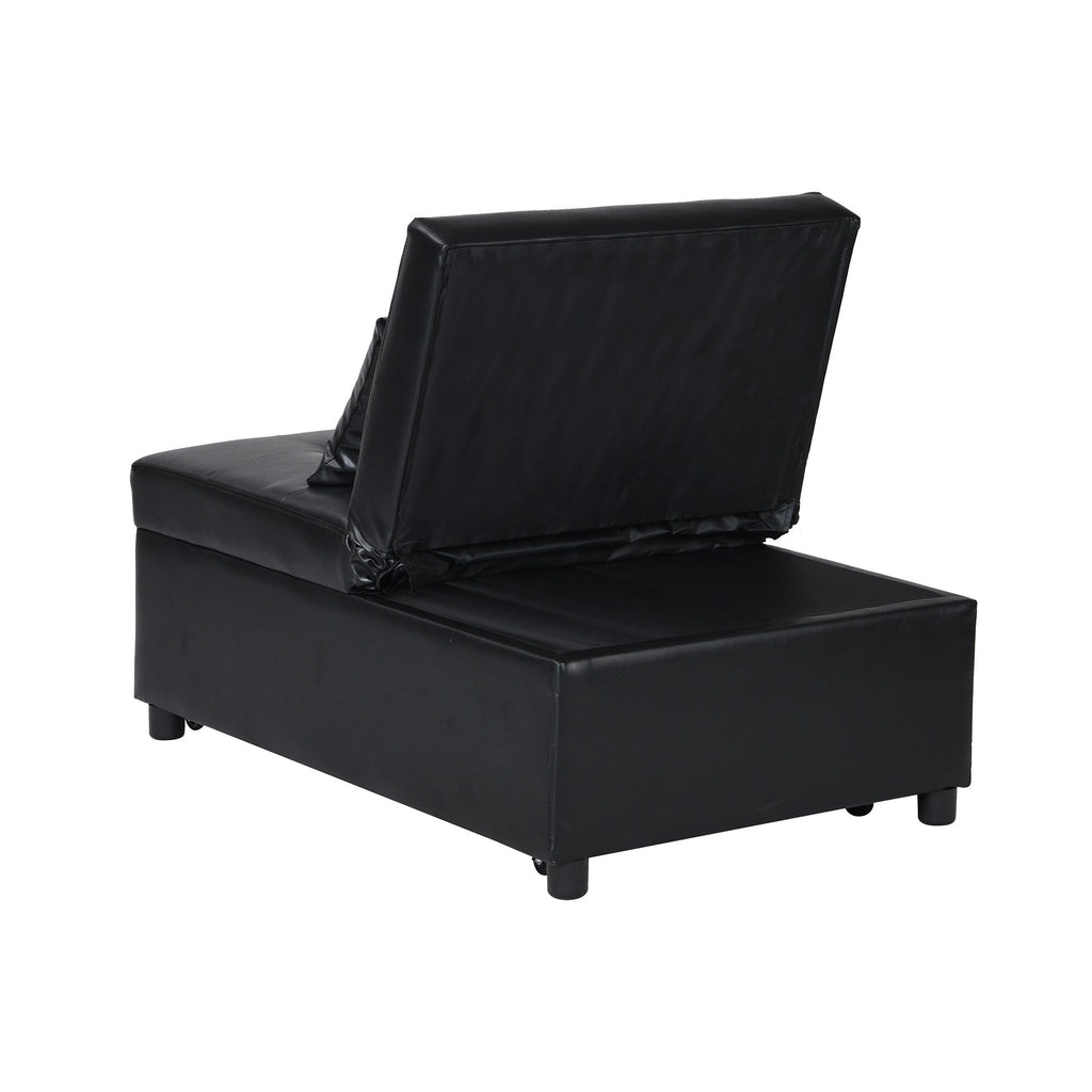 39.8 Single Folding Ottoman Sofa Bed with Adjustable Back and Pillows for Living Room