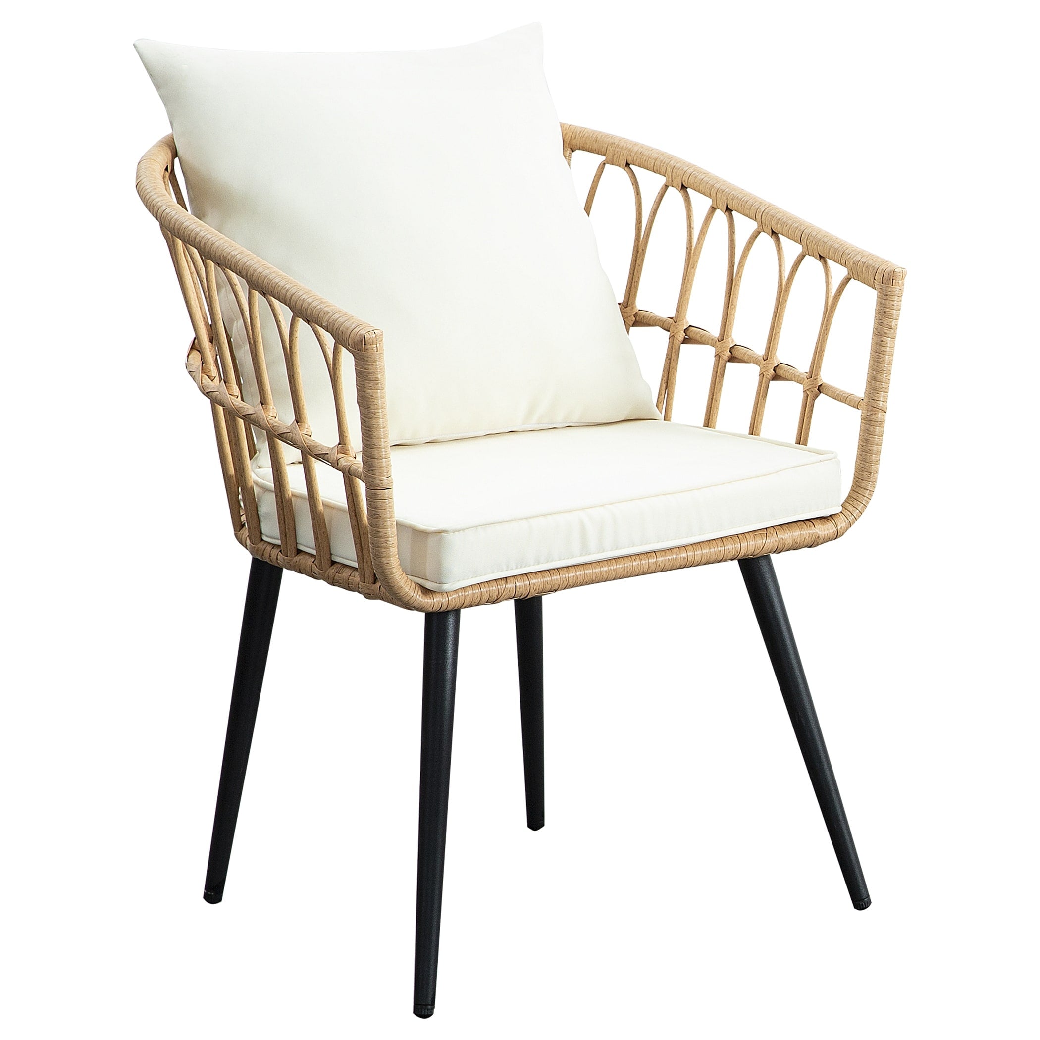 3PCS Rattan Wicker Patio Conversation?Set