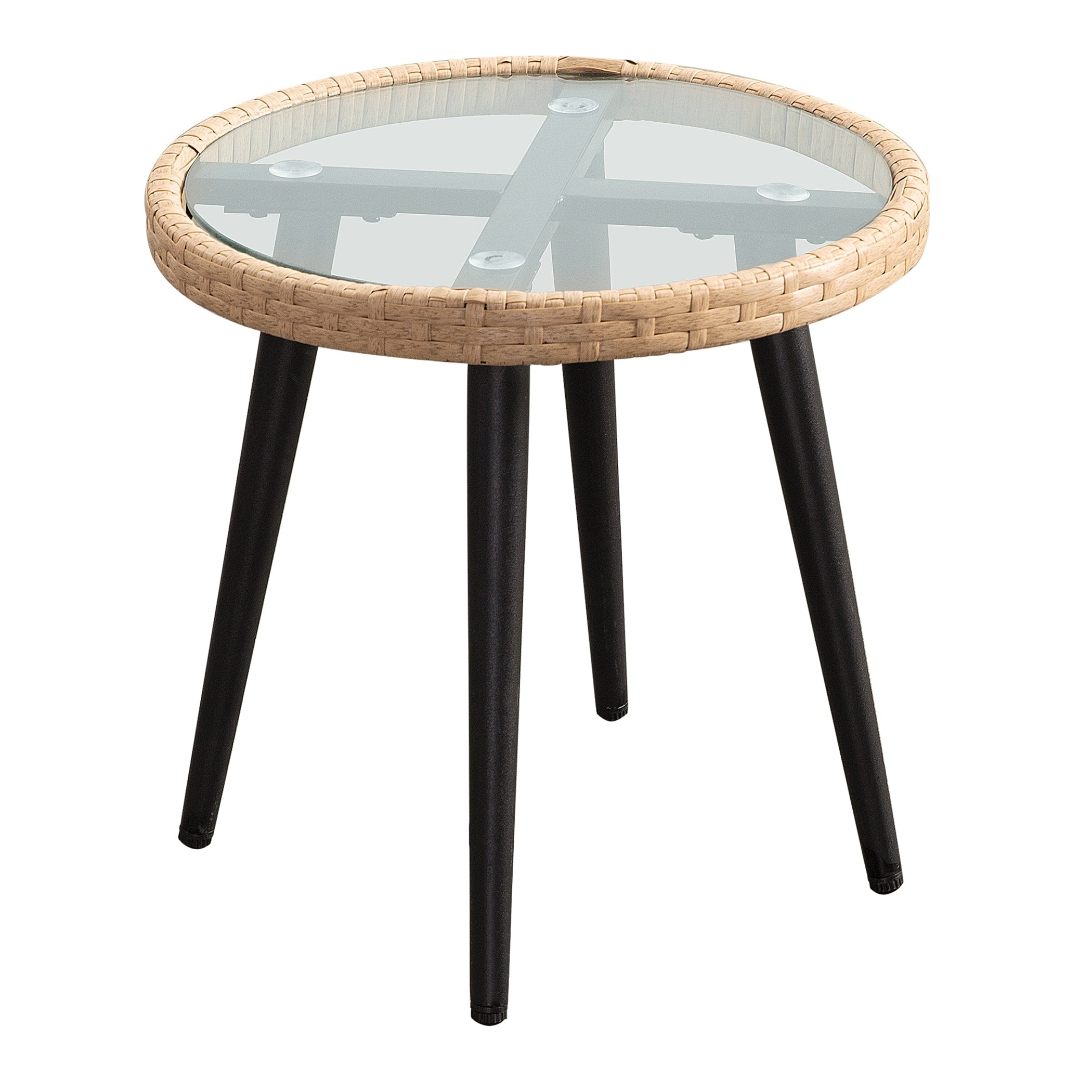 3PCS Rattan Wicker Patio Conversation?Set