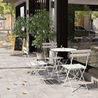 3pc Metal Folding Bistro Set, Weather-Resistant Outdoor/Indoor Conversation Set for Patio, Yard, Garden