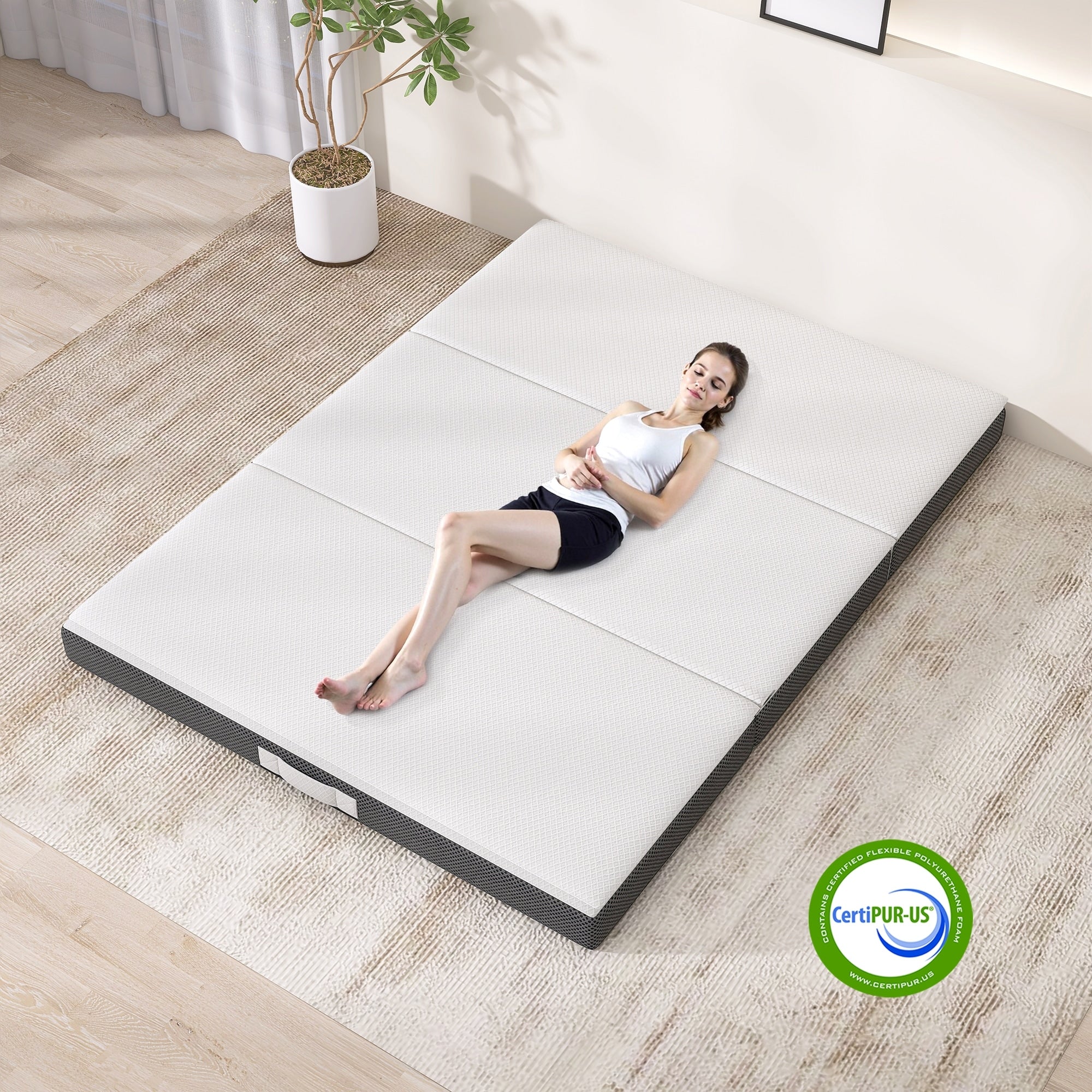 4 Inch Tri-fold Cooling Memory Foam Mattress