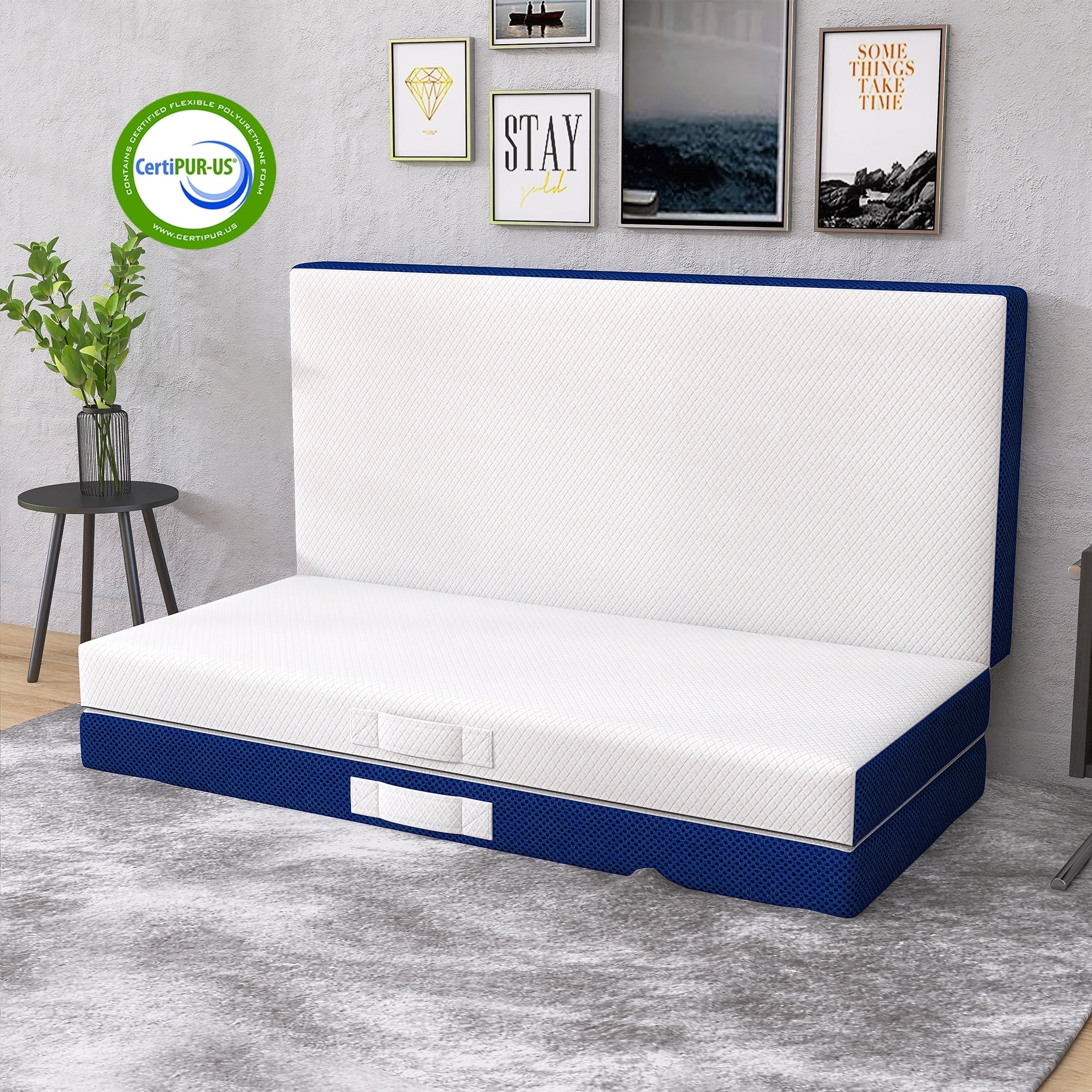 4 Inch Tri-fold Cooling Memory Foam Mattress