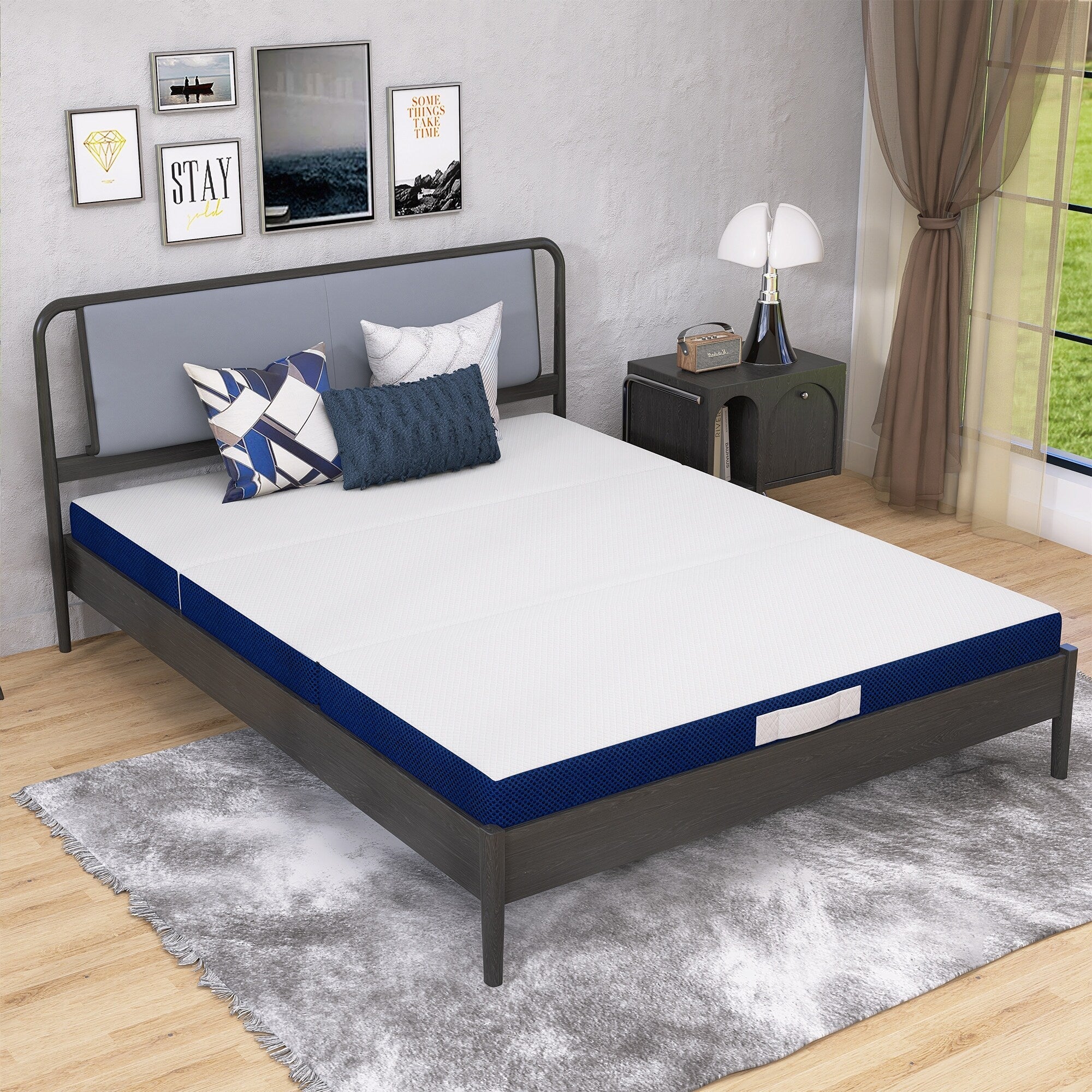4 Inch Tri-fold Cooling Memory Foam Mattress